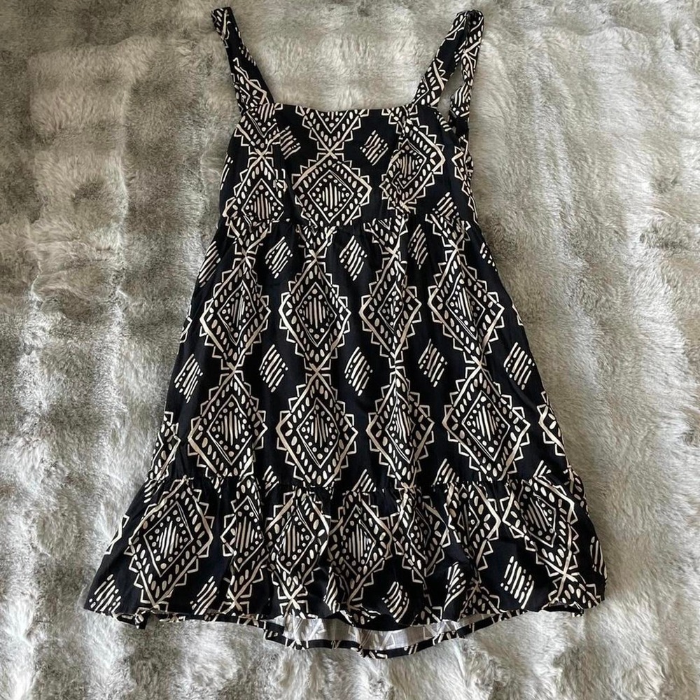 Rewind Aztec smock dress-0344